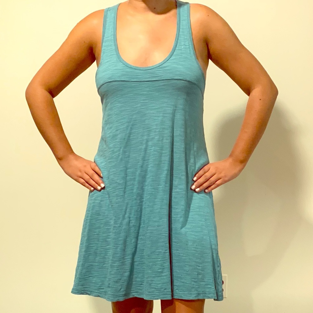 Turquoise Lined Tank Dress from Brazil Size Medium